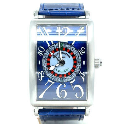 Franck Muller First Blue Edition Long Island 1250 VEGAS Mens Watch (blue, arb6838)