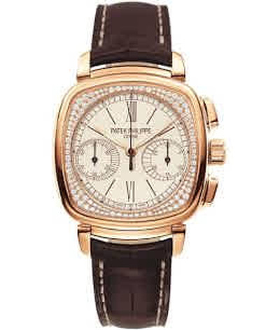 Patek Philippe 7071R-001 Mens Chronograph Watch with Diamond Bezel (brown, arb4981)