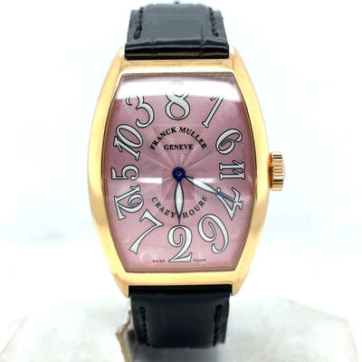 Franck Muller Crazy Hours Automatic Pink Dial Unisex Watch 5850 ch 5n (black, arb20754)