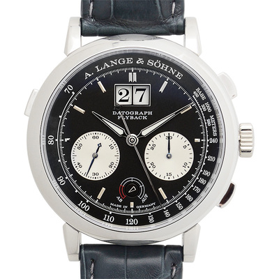 Pre-owned A Lange Sohne Datograph Chronograph Black Dial Mens Watch Ref.405.035 A. Lange & Sohne (black, arb21886)