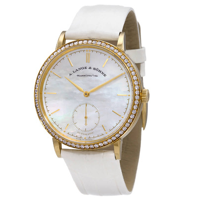 A. Lange & Sohne Saxonia - 18K Yellow Gold Diamond Automatic Ladies Watch Model 840.021 (arb3326)