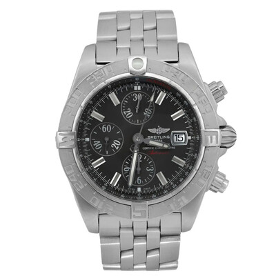 Pre-owned Breitling Chronomat A1336410/M512-379A Mens Black Dial Chronograph (black, arb3756)