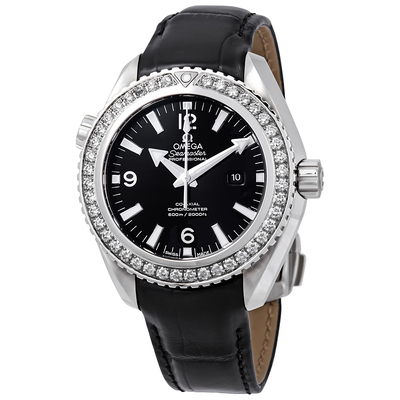 Pre-Owned Omega Seamaster Planet Ocean Diamond Black Dial Ladies Watch - Model 232.18.38.20.01.001 (black, arb5258)