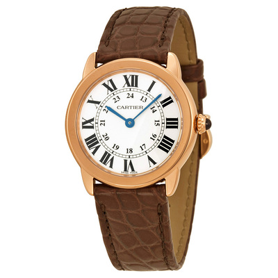 Pre-owned Cartier Ronde Solo Silver Dial Ladies Watch W6701007 (black, arb5048)