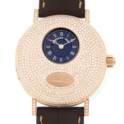 Breguet Classique Hand Wind Diamond Gold Dial Mens Watch 1808BR/92/9W6/DD00 (brown, arb1348)