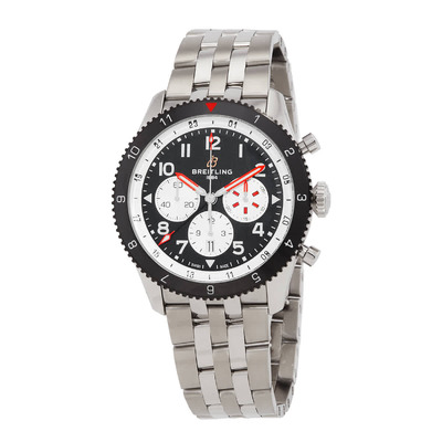 Men's Breitling Super Avi Chronograph Automatic GMT Watch - YB04451A1B1A1 (black, arb1243)