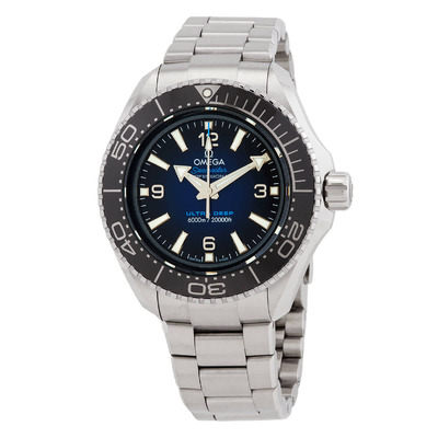 Omega Seamaster Ultra Deep Planet Ocean Mens Automatic Chronometer Blue Dial Watch Ref 21530460021 215.30.46.21.03.001 (black, arb4107)