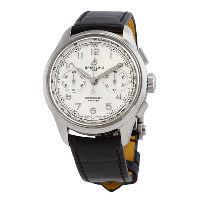 AB0930371G1P1 Breitling Premier B09 Heritage Chronograph 40mm White Dial Unisex Watch (black, arb1760)