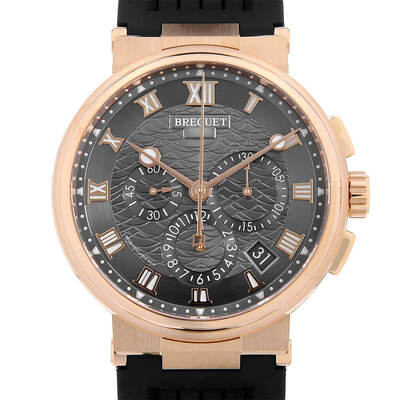 Breguet 5527brg35wv Marine Chronograph Automatic Grey Dial Mens Watch (black, arb960)