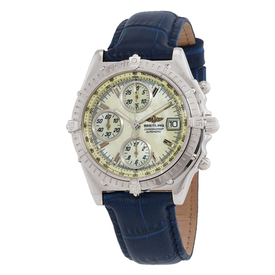 Pre-owned Breitling Chronomat Chronograph Automatic Chronometer Mens Watch J1305024/i350.568P.j18 J1305012/I350.568P.J18 (blue, arb4527)
