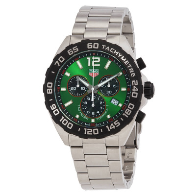 Tag Heuer Men's Formula 1 Chronograph Quartz Green Dial, 43mm CAZ101AP.BA0842 (black, arb5574)