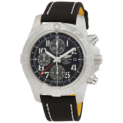 Breitling Avenger Chronograph GMT Automatic Chronometer Black Dial Mens Watch A24315101B1X1 (black, arb725)
