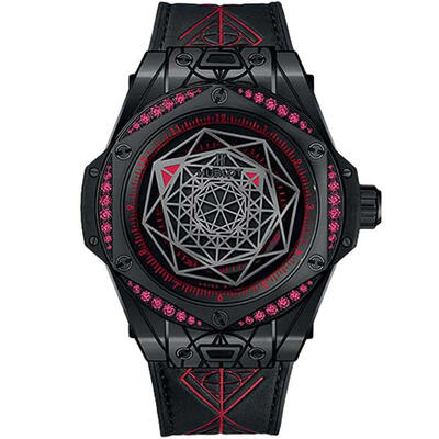 Hublot Big Bang 39 Sang Bleu Red Automatic Black Dial Mens Watch, Reference No. 465.CS.1119.VR.1202.MXM18 (black, arb2643)