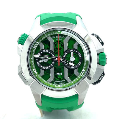 Jacob & Co Epic X Chronograph Automatic Mens Watch ec323.20.ab.ab.a - Green Dial, Grey Titanium Case (green, arb13441)
