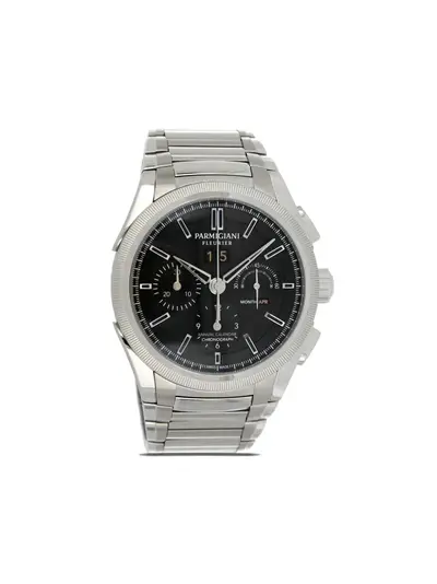 Parmigiani Fleurier 2022 Pre-Owned Tonda with Ref. 22433156 - Black Stainless Steel Round Face Automatic Chronograph (arb158)