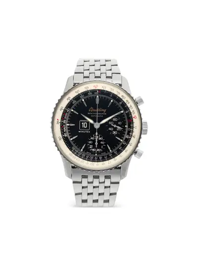 Montbrilliant Spatiograph Navitime Chronograph Watch 41mm Stainless Steel Black Dial Breitling 22711912 (arb137)