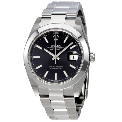 Pre-owned Rolex Datejust Mens Watch 126300-0011 (black, arb24302)
