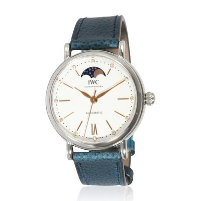 Pre-owned IWC Mens Portofino Diamond White Dial Watch - IW459601 (blue, arb5237)