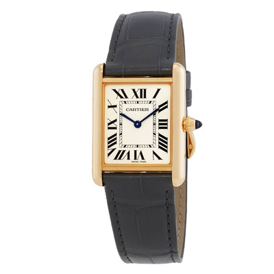 Cartier Tank Quartz Silver Dial Mens Watch WGTA0067 (blue, arb2594)