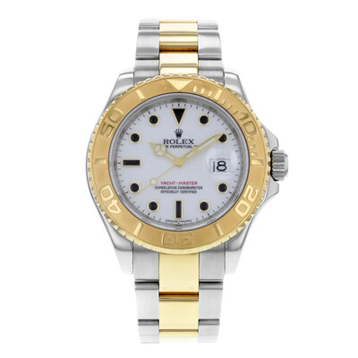 Pre-owned Rolex Yacht-Master Automatic Chronometer White Dial Mens Watch 16623 WSO (arb3855)