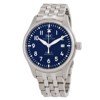 IWC Pilot's Mark XX Automatic Mens Watch Blue Dial IW328204 (blue, arb3116)