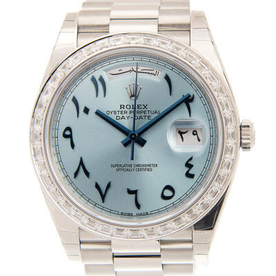 Rolex Day-Date 228396ICEBLMIDEASTAR Automatic Chronometer Diamond Blue Dial Unisex Watch (blue, arb6633)