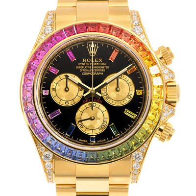Rolex Daytona Chronograph - Mens Watch Model 126598RBOW With Yellow Gold Case And Black Dial (black, arb13338)