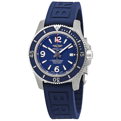 Pre-owned Breitling Superocean 44 Automatic Chronometer Blue Dial Mens Watch A17367D81C1S2 (blue, arb23724)