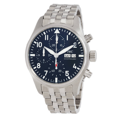 IWC Pilot's Chronograph Automatic Black Dial Mens Watch iw388113 (black, arb3323)