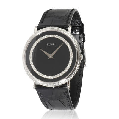 Pre-owned Patek Philippe Nautilus Hand-Wound Diamond Black Dial Unisex Watch Ref 5175P Piaget 9031 (black, arb5294)