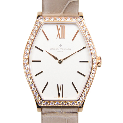 Vacheron Constantin Malte Silver Diamond Pave Dial Ladies Watch 25530000R-9802 (arb8109)