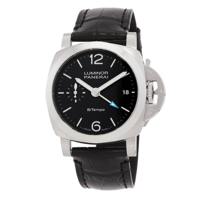 Panerai Luminor Quaranta BiTempo Automatic Black Dial Mens Watch PAM01365 (black, arb6343)