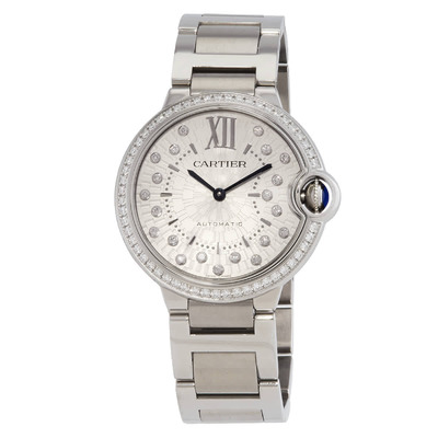 Cartier Ballon Bleu Automatic Diamond Silver Dial Ladies Watch W4BB0036 (arb1989)