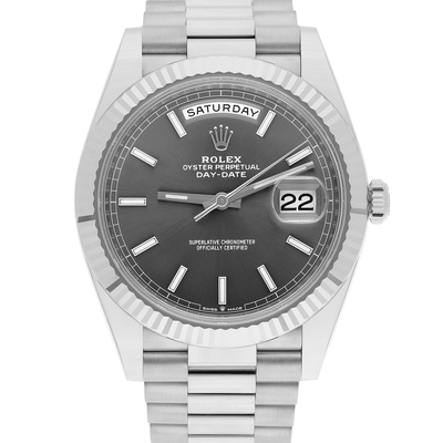 Rolex Day-Date 40 Mens Automatic Chronometer Grey Dial Reference 228239RSP (arb5852)