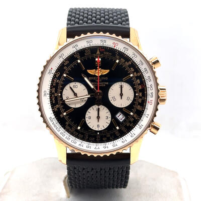 Pre-owned Breitling Navitimer Chronograph Automatic Chronometer RB0121 Mens Black Dial Watch (black, arb3767)
