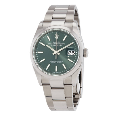 Rolex Datejust 36, Mint Green Dial Automatic Mens Stainless Steel Oyster Watch M126200-0024 (green, arb7753)
