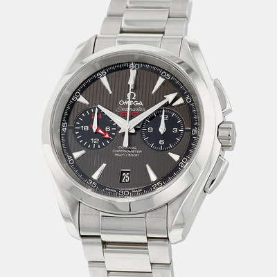 Omega Grey Stainless Steel Seamaster GMT Chrono 231.10.43.52.06.001 Men's Wristwatch 674583 (arb8379)