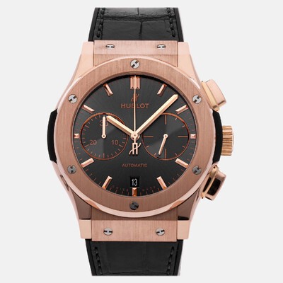 Hublot Classic Fusion Grey 18k Rose Gold Automatic Watch - Article: 897024 (arb8392)