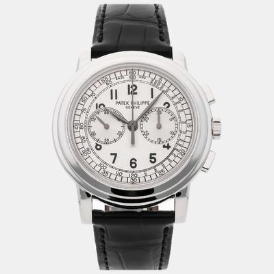 Patek Philippe 5070G-001 Men's Wristwatch Silver Dial Manual Wind Complications 942511 (arb8653)