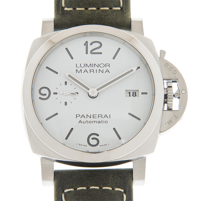 PAM01314 Panerai Luminor Marina Automatic Mens White Dial Watch (green, arb3543)