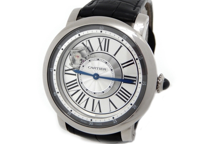 Cartier Rotonde de Cartier Mens Watch W1556204 - 18Kt White Gold, Astrotourbillon Complication (black, arb2077)