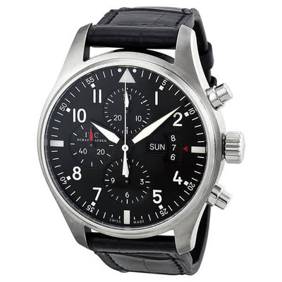 IWC Pilot Chronograph Automatic Black Dial Mens Watch IW377701 (black, arb3297)