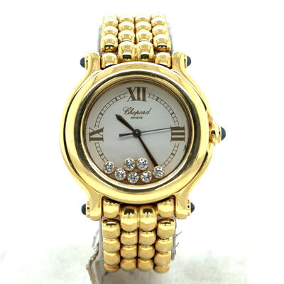 Pre-Owned Chopard Happy Sport Quartz White Dial Ladies Watch Model No: 27/6137-23 (arb5550)