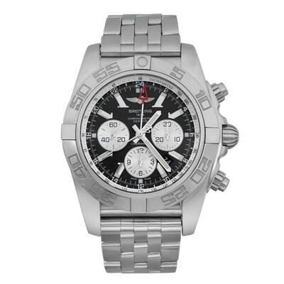 Pre-owned Breitling Chronomat GMT Chronograph AB041012/B A69SS AB041012/BA69SS (black, arb3777)