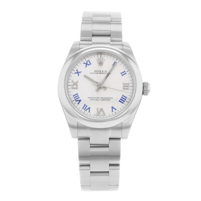 Pre-owned Rolex Oyster Perpetual Automatic Chronometer White Dial Ladies Watch 177200 WBLRO (arb3860)