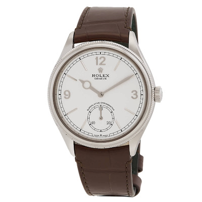 Rolex 1908 Automatic White Dial Mens Watch - Item: M52509-0006 (brown, arb6770)