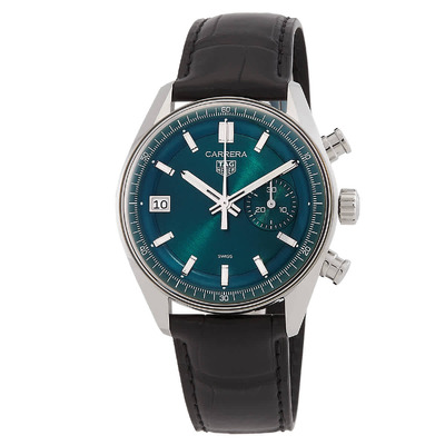 Tag Heuer Carrera Chronograph Automatic Green Dial Mens Watch CBS2211.FC6545 (black, arb5058)