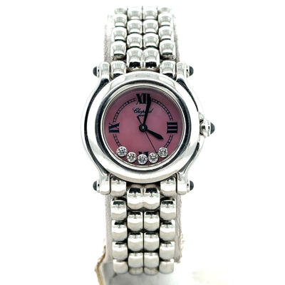 Pre-owned Chopard Happy Sport Quartz Watch (27/8250-23) (blue, arb5551)