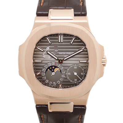 Pre-owned Patek Philippe Nautilus 5712r-001 Black Dial Mens Watch (black, arb23923)