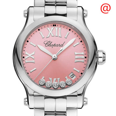 Chopard Happy Sport Quartz Pink Dial Ladies Watch - 278582-3009 (pink, arb1635)